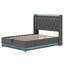 Upholstered Bed, 360 Surround LED Function, Buttons/Apps/Remote Control, Hydraulic Storage Bed With USB Type-C Charging-1578438709-1578438710
