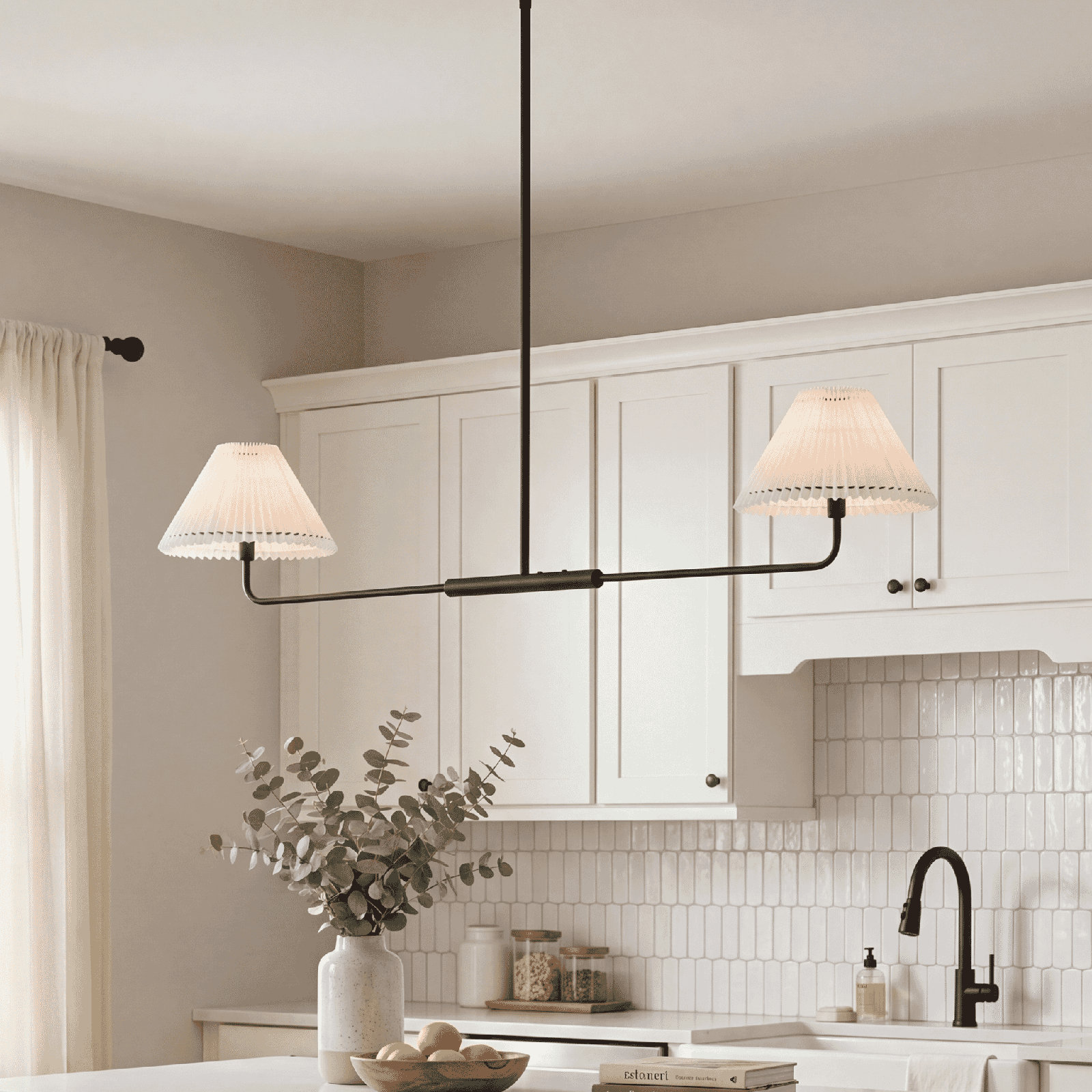 Pearson 2-Light Chandelier, Matte Black