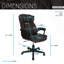 Chaise de bureau ergonomique à haut dossier avec support lombaire, hauteur réglable, inclinaison et revêtement en similicuir de qualité supérieure pour un usage domestique ou professionnel.-2056576069