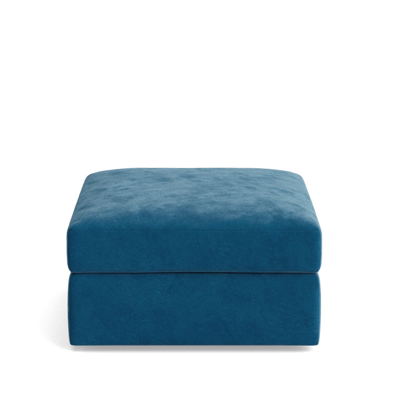 The OG Ottoman, Performance Velvet - Denim