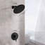 Matte Black Brass Shower System With Rough-in Valve