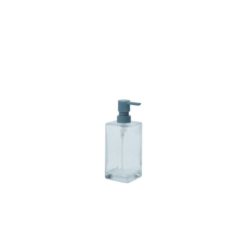 Cicilia 2- Piece Soap Dispenser Set With Metal Storage Tray, Spa Blue
