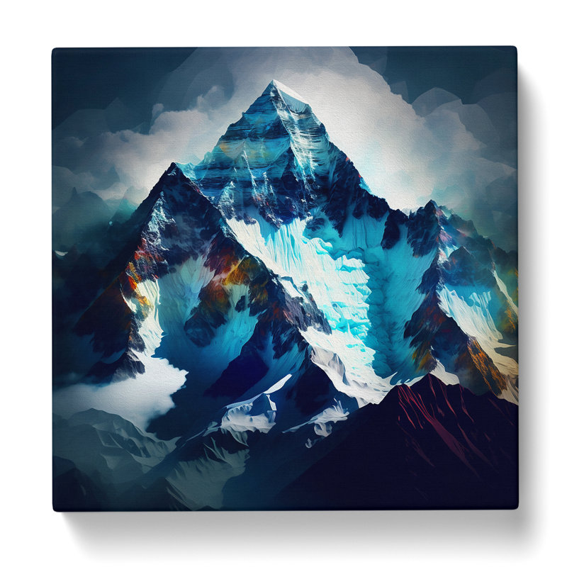 Mount Everest Abstract - No Frame Print, 35cm H x 35cm W x 3cm D
