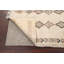 Tapis décoratif en laine Ivoire noué à la main en laine de conception unique 4 pi 4 po x 6 pi 7 po