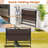 Ebern Designs Foldable Garden Bench 2-person Patio Loveseat with Fabric Backrest and Metal Armrests