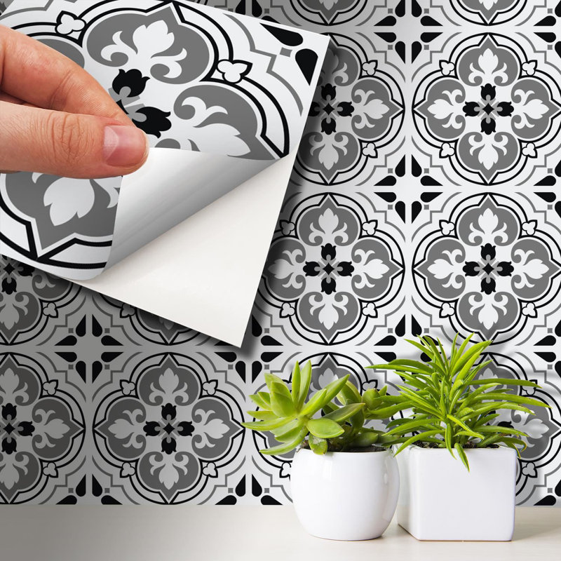Emerlynn 15cm W x 15cm L PVC Peel and Stick Mosaic Tile
