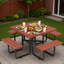 Solid Wood Patio Dining Set Table,