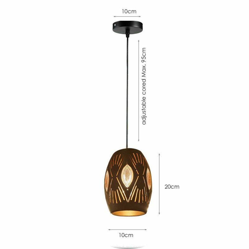Banjo 1 - Light Black Single Pendant