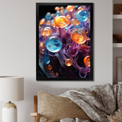 «3D Molecules Macro», reproduction d'art sur toile, formes abstraites