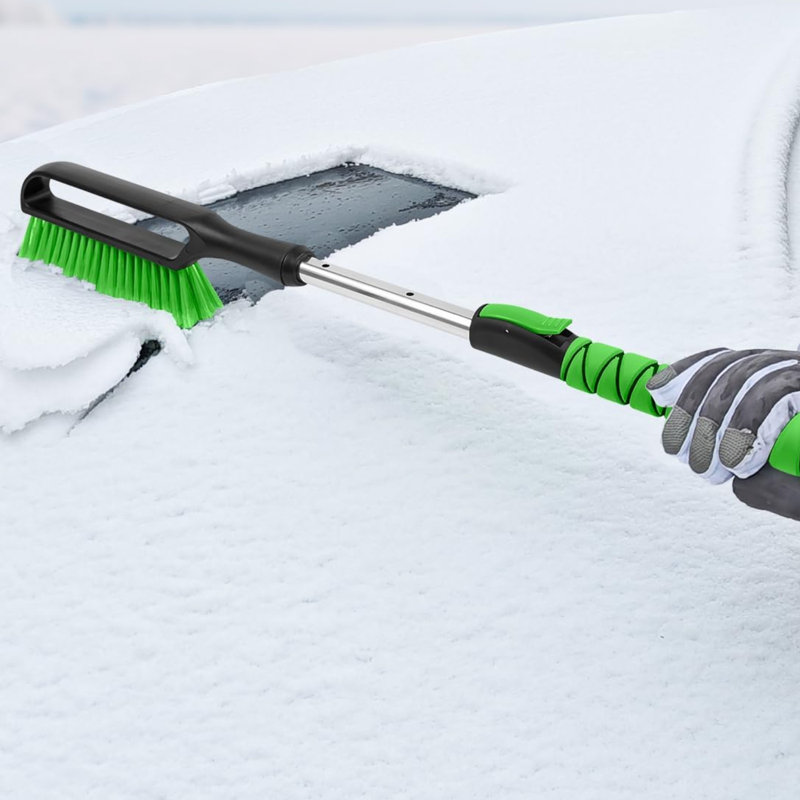 Snow Brush And Windshield Ice Scraper, 35.5" Extendable With For Car, Suv, Truck, And Rv