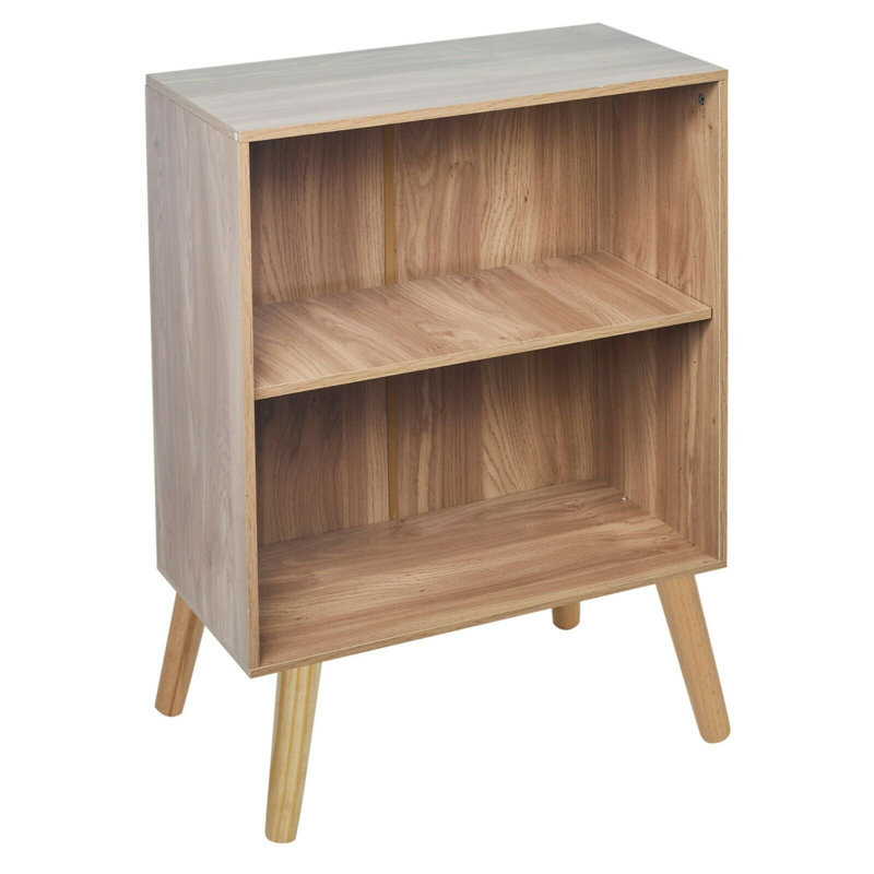 Serlin Wood Standard Bookcase, Oak/Pine, 75cm H x 30cm W x 24cm D