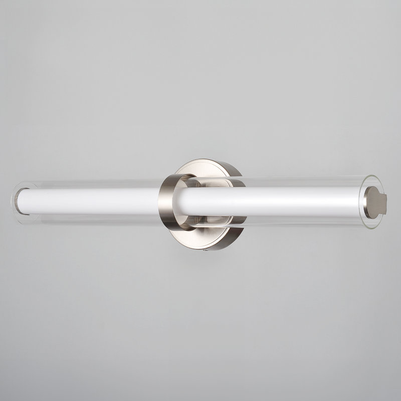 Luminaire de salle de bain 24 po à DEL à intensité variable avec 3 couleurs réglables, Nickel brossé