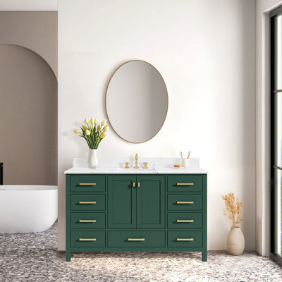 54-inch Bathroom Vanity With Engineered Stone Top