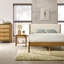 Ensemble de chambre à coucher 5 pièces en bois d'hévéa avec commode, miroir, table de chevet et commode Vichy-410900531