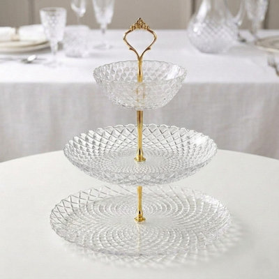 Fedor Glass Three Tier Plate