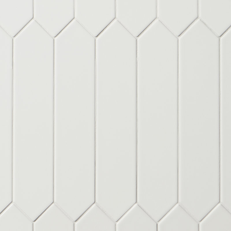 Carrelage mural hexagonal en céramique 2,6 po x 13 po Axis, Blanc