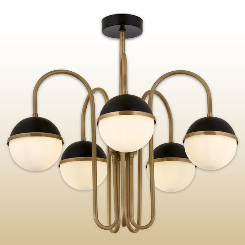 Lustre en métal, 5 lumières