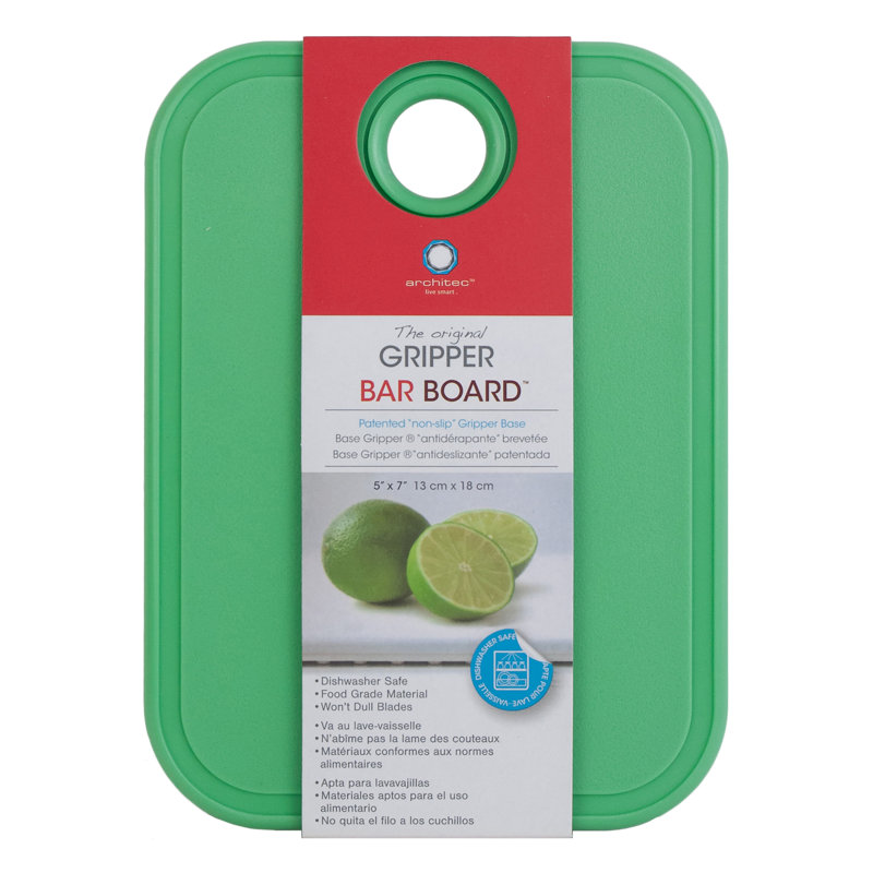 Green Rectangular Plastic Non-Slip Cutting Board