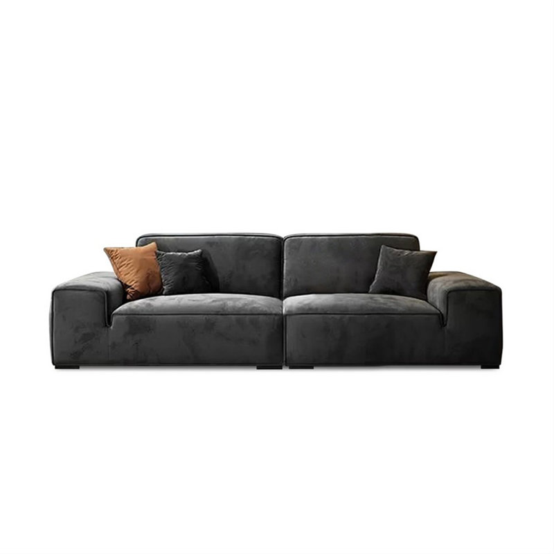 Coussin gris modulaire 100% polyester, 30,71 po H x 110,24 po L x 39,37 po P, 4