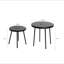 Ensemble de 2 tables d'appoint à énergie solaire avec éclairage DEL, ensemble de tables de bout rondes pour l'intérieur et l'extérieur