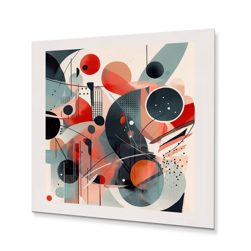 Modern Abstract Wall Decor on Metal, 29" H x 29" W x 1" D