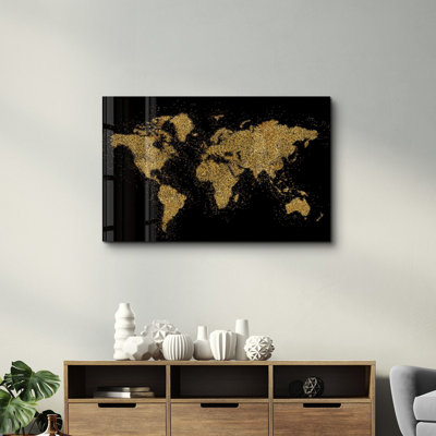 Elegant Tempered Glass Wall Art Painting, 13.8 x 21.7 inches | 100% Tempered Glass, Thickness: 0.16 inches | UV Printed for Vibrant Colors | Perfect for Home Decor, Living Room, & Office Spaces