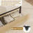 Full Size Wooden Boho Bed Frame with Natural Rattan Headboard, 2 Storage Drawers, No Box Spring-1454661007