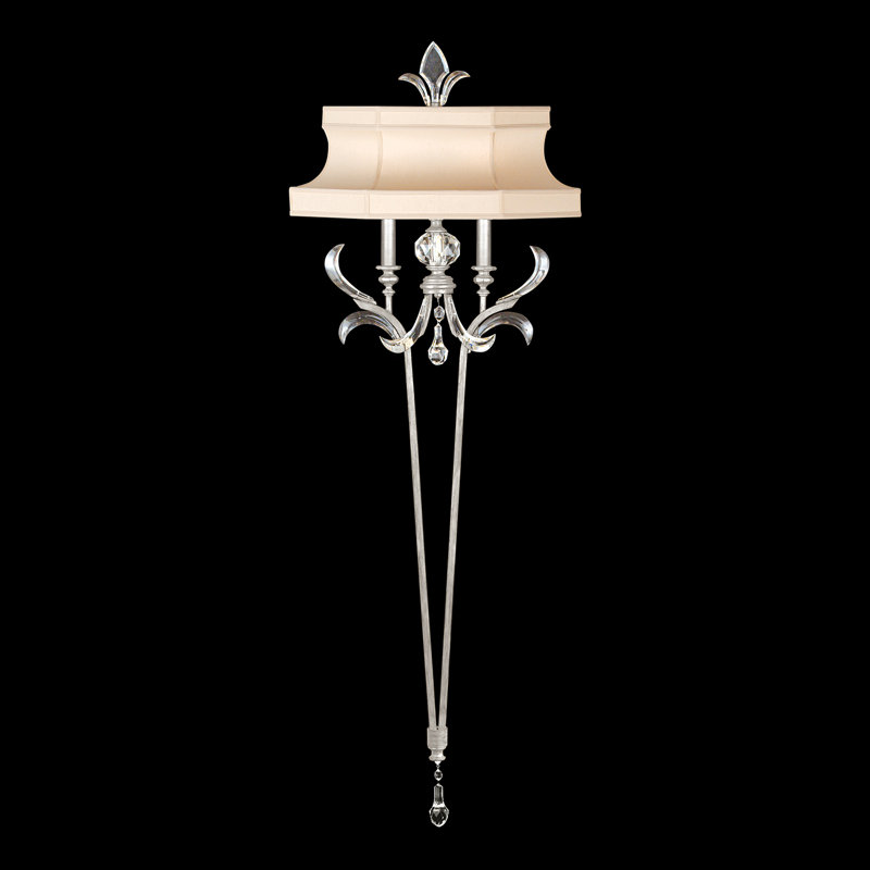 Beveled Arcs 2 - Light Wallchiere, Silver