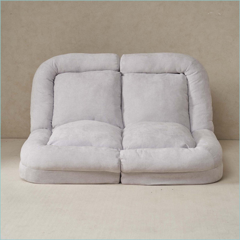 Canapé-lit convertible simple réglable à 18 positions | Rose | Profondeur du siège 63,78, Tissu rose