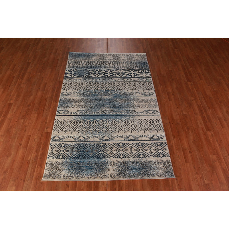 Transitional Oriental Area Rug 5x8