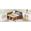 Lit de jour en bois avec tiroirs et tablettes-341533961-341533959