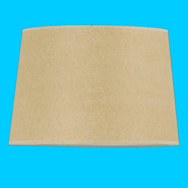 Abat-jour cylindrique rigide en similicuir, douille incluse, beige, 35,5 cm (L) x 35,5 cm (l) x 24 cm (H)
