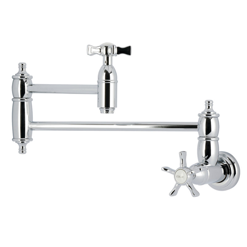 Robinet remplisseur mural 1 trou Kingston Brass Hamilton, Chrome poli