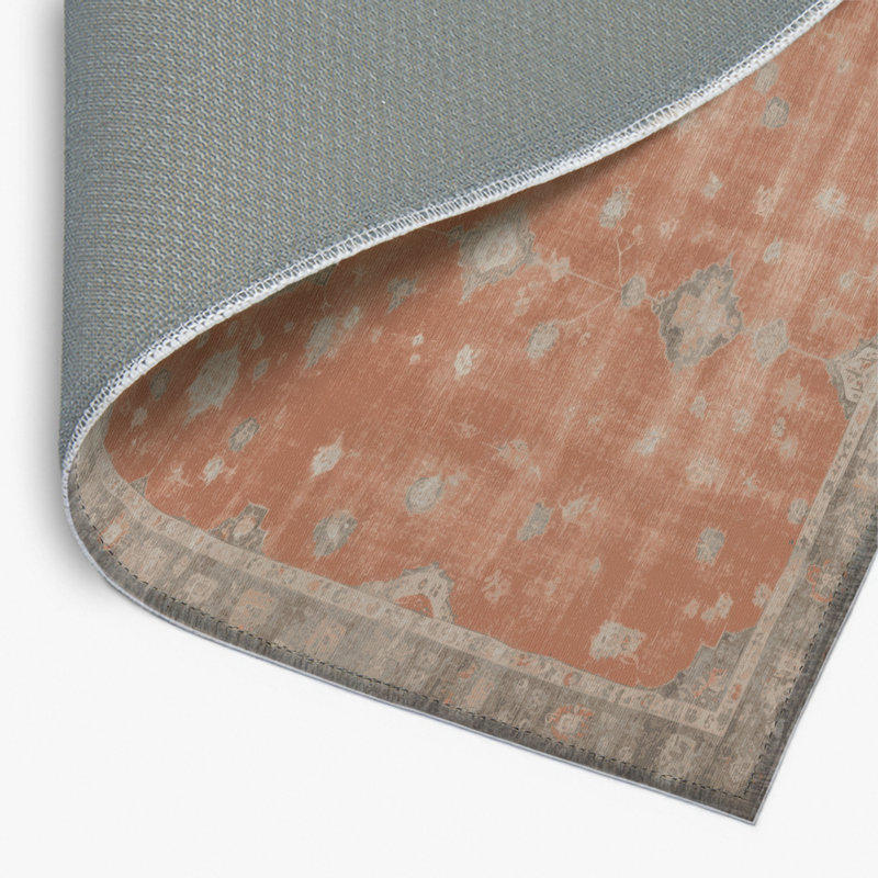 Tapis intérieur et extérieur brun Overdyed, Rectangulaire 2 pi x 3 pi