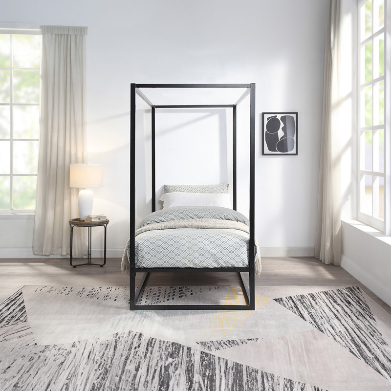 Bedoya Metal Bed, Black, Single (3')