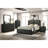 Burton Black Upholstered Eastern King Bed
