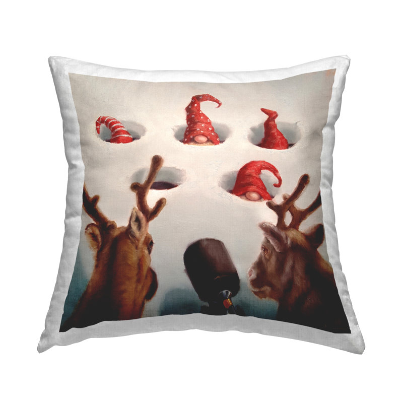 Coussin Holiday Holiday Whack An Elf Christmas Reindeer