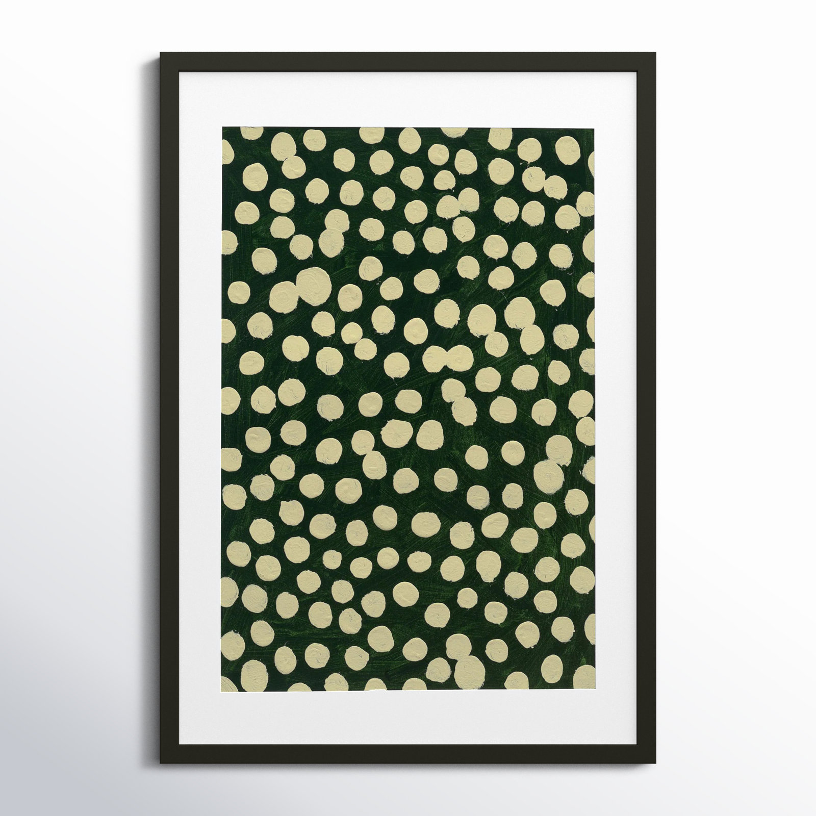 Lichen On Winter Green by Michela Sorrentino, Black, 25" H x 17.5" W x 1.25" D