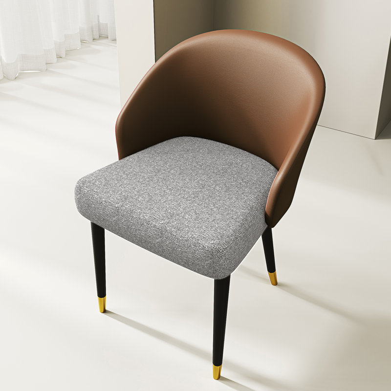  Ensemble de 2 chaises d'appoint Kimla, Gris / Brun