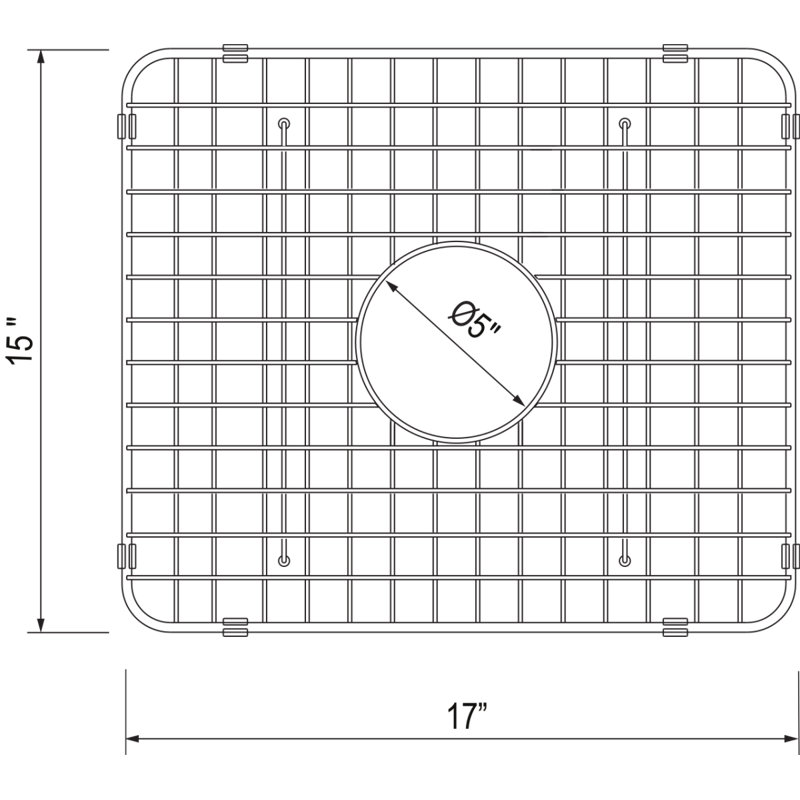 Shaker™ Wire Sink Grid for Kitchen Sink, White