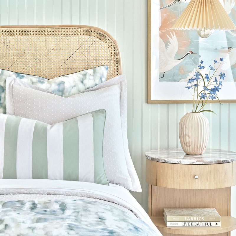 Camille Striped Cotton Throw Pillow