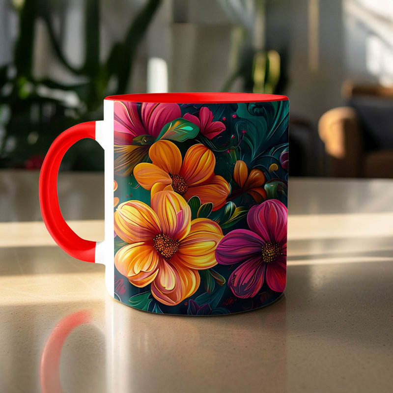 Ceramic Coffee Mug, Red