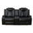 Faux Leather Power Reclining Loveseat With Center Console & Cup Holders-629882045