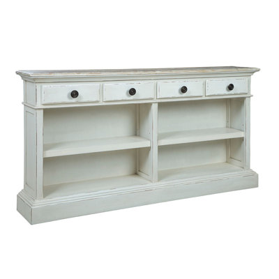 Chateloin 72" Wide Mahogany Console, White