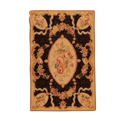 Handmade Wool Floral Area Rug