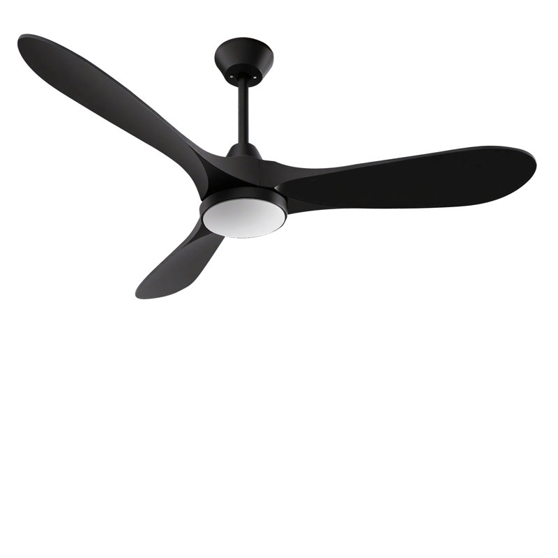 Ceiling Fans With Lights And Remote Control,Quiet Noiseless Reversible Dc Motor,6 Speeds,Timers, 3 Cct, Indoor Use, Plastic Blades,52 Inch Black Modern Ceiling Fan For Bedroom Living Room