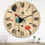 Horloge murale géométrique moderne en bois-1360407382