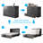 Queen Murphy Cabinet Bed with Mattress & USB Charging Station, Grey-480367943