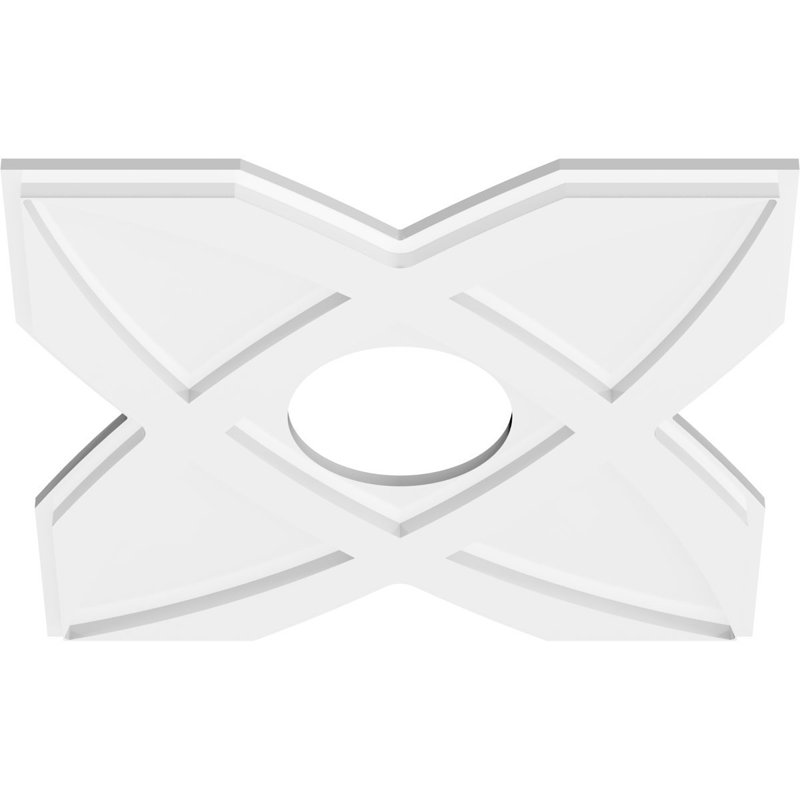 Médaillon de plafond contemporain en PVC de qualité architecturale Titus, H 20 po x l 20 po x P 1 po