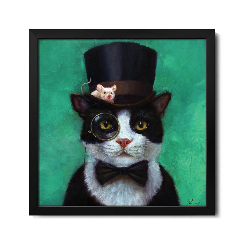 Affiche «Tuxedo Cat Premium» par Lucia Heffernan, H 24 po x l 24 po